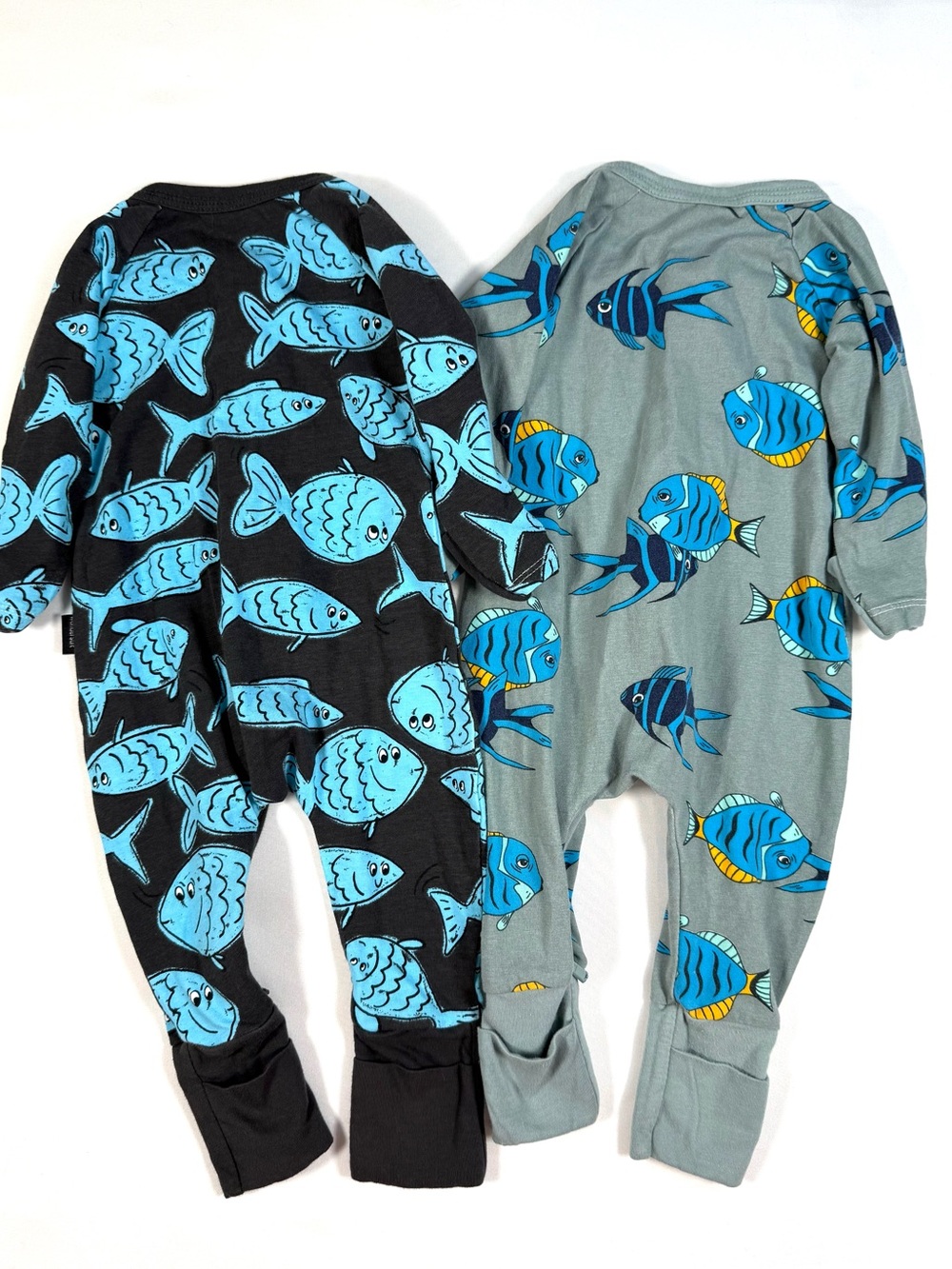 BONDS Wondersuit Fish Zip Romper Lot Size 000 0-3m Coastal Ocean Baby Pajamas - Picture 7 of 15
